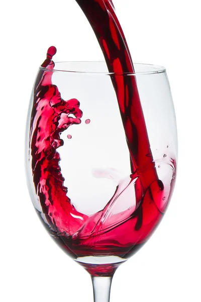 stock image Red wine glass