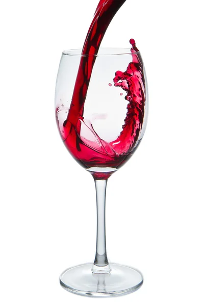 stock image Red wine glass