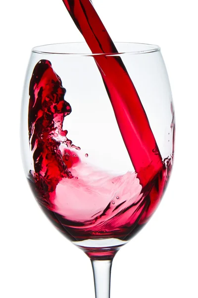 stock image Red wine glass