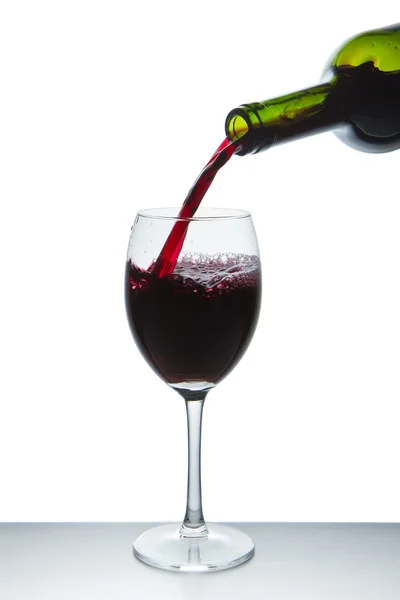 stock image Red wine glass