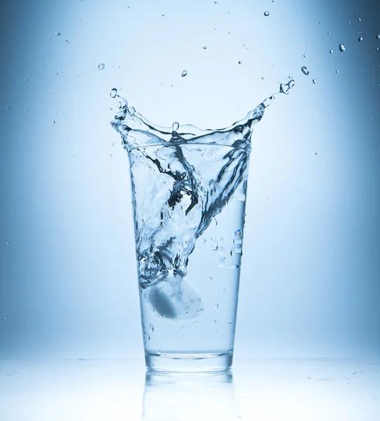 stock image Water splash in glass