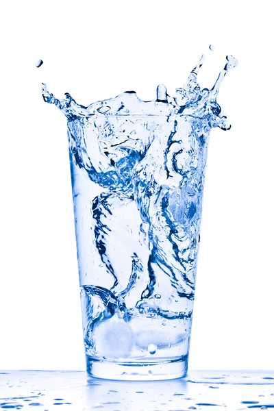 Respingo de água em vidro — Fotografia de Stock