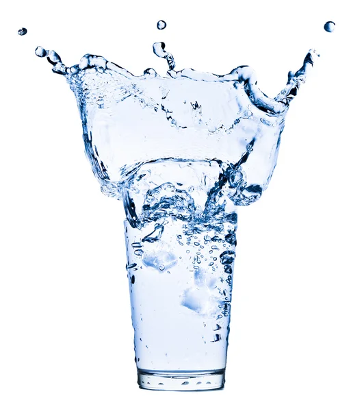 Salpicadura de agua en vidrio — Foto de Stock