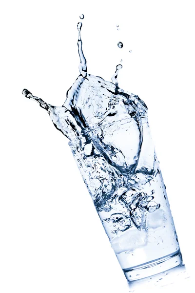 Сплеск води в склі — стокове фото