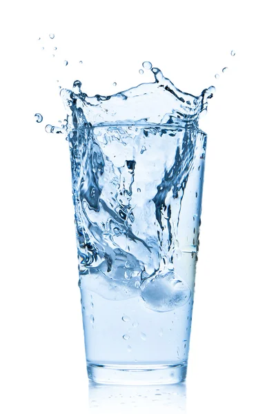 Salpicadura de agua en vidrio Imagen de stock