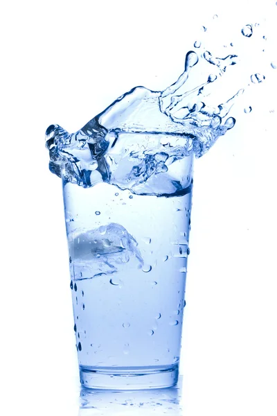 Salpicadura de agua en vidrio Imagen de stock