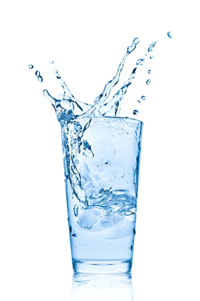Salpicadura de agua en vidrio Imágenes de stock libres de derechos