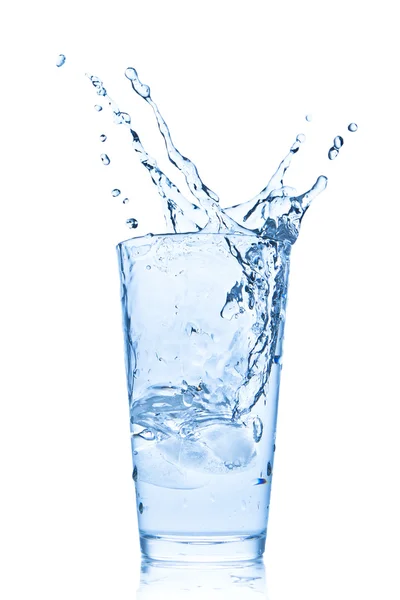 Salpicadura de agua en vidrio Imágenes de stock libres de derechos