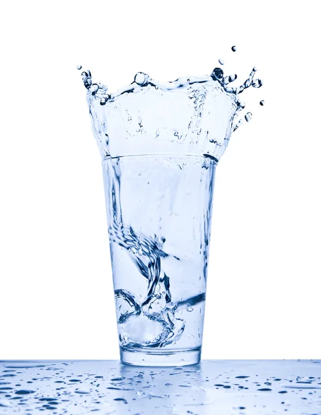 stock image Water splash in glass
