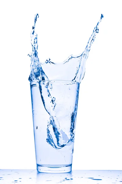 stock image Water splash in glass