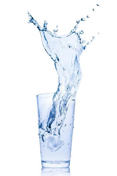 Vand stænk i glas - Stock-foto