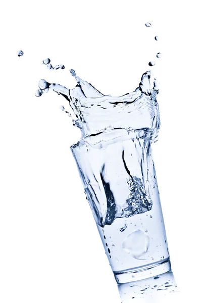 Víz fröccsenés üvegben — Stock Fotó
