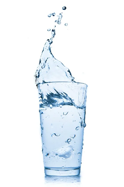Salpicadura de agua en vidrio Imagen de archivo