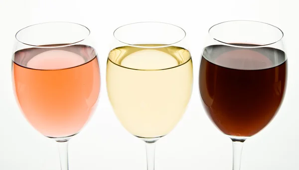 Trois verres à vin — Photo