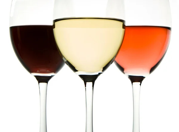 Drei Weingläser — Stockfoto