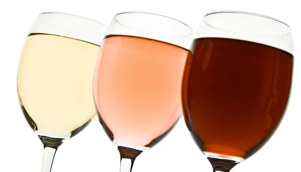 Three wine glasses Stock Photo