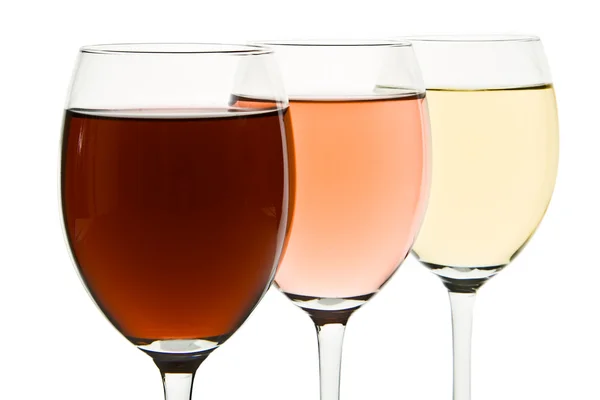 Three wine glasses Stock Image