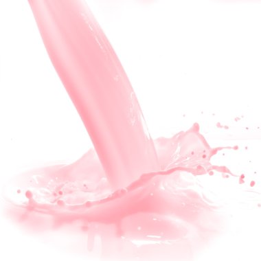 Strawberry milk splash clipart