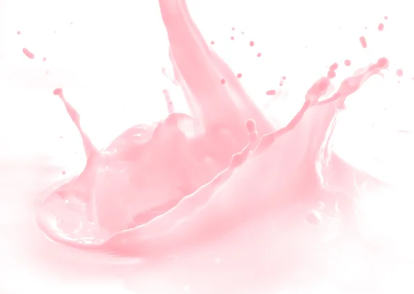 Salpicadura de leche de fresa —  Fotos de Stock