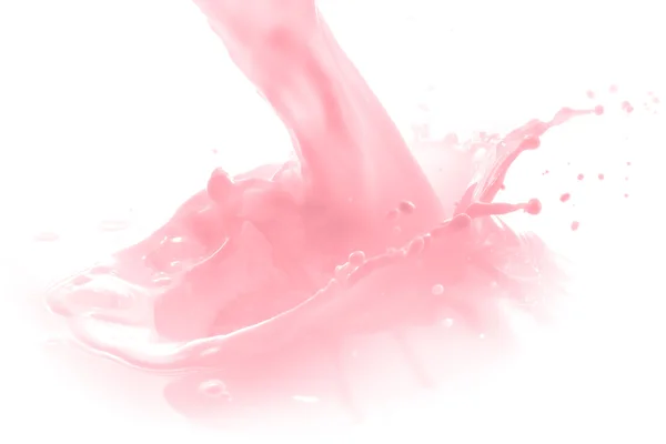 Strawberry milk splash — Stock Photo, Image