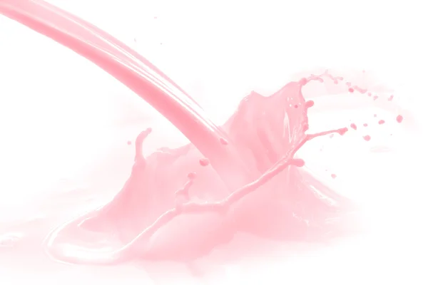 Splash γάλα φράουλα — Φωτογραφία Αρχείου
