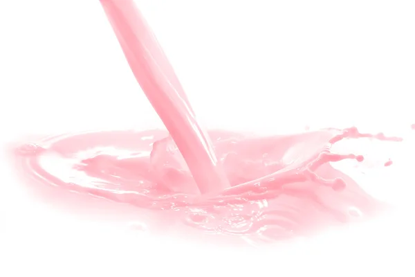 Клубничное молоко — стоковое фото