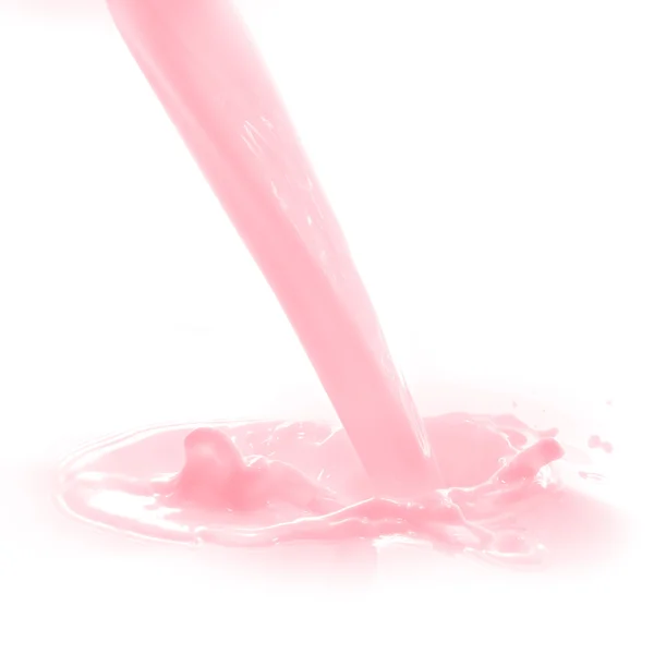 Strawberry milk splash — Stock Photo, Image