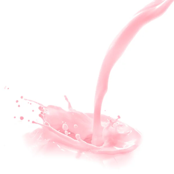 Salpicadura de leche de fresa — Foto de Stock