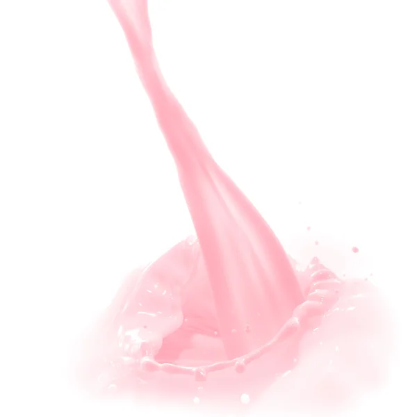딸기 우유 스플래시 — 스톡 사진