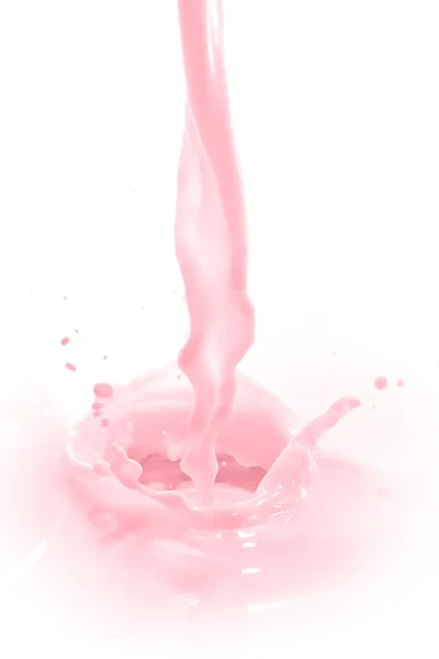 Splash γάλα φράουλα — Φωτογραφία Αρχείου
