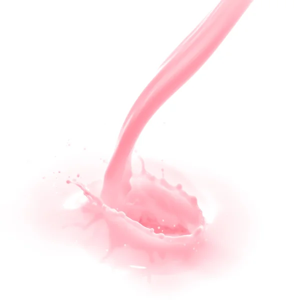 Éclaboussure de lait de fraise — Photo