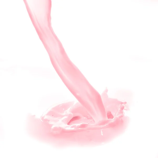 स्ट्रॉबेरी दूध स्प्लॅश — स्टॉक फोटो, इमेज