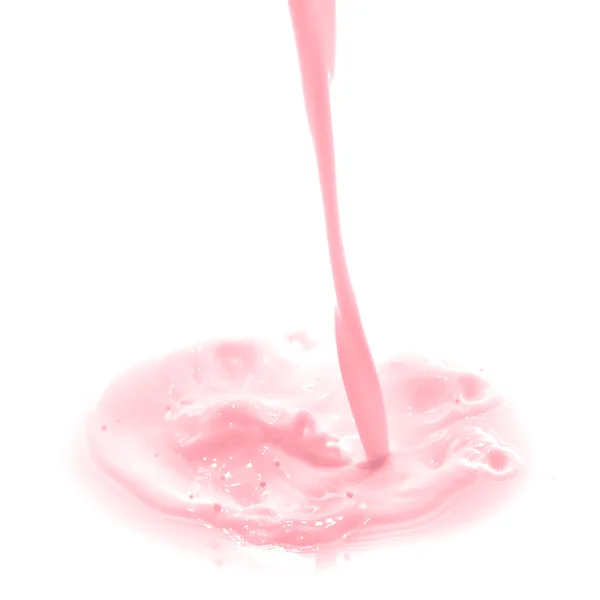 Aardbei melk splash — Stockfoto