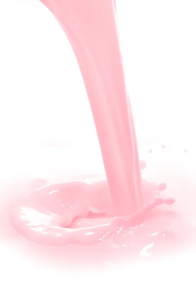 Strawberry susu percikan — Stok Foto