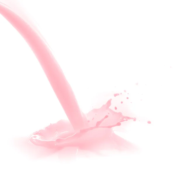 Spruzzi di latte alla fragola — Foto Stock