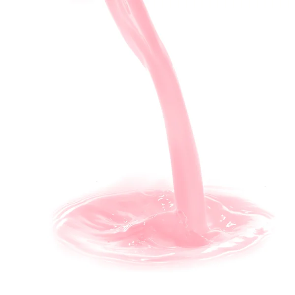 Mansikka maito roiske — kuvapankkivalokuva