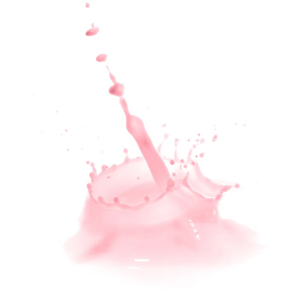 Jordgubb mjölk splash — Stockfoto