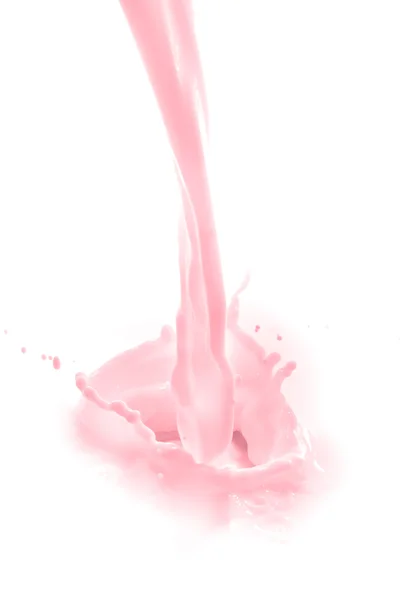 いちごミルク スプラッシュ — ストック写真