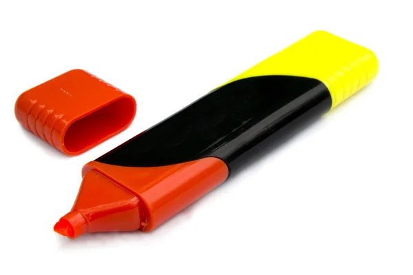 Marcador vermelho e amarelo — Fotografia de Stock