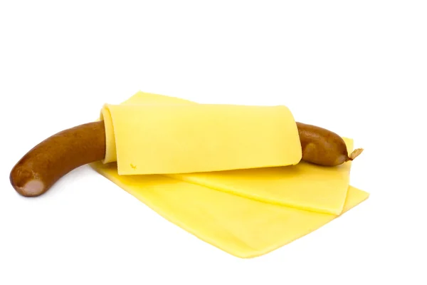 Τυρί με λουκάνικο — Φωτογραφία Αρχείου