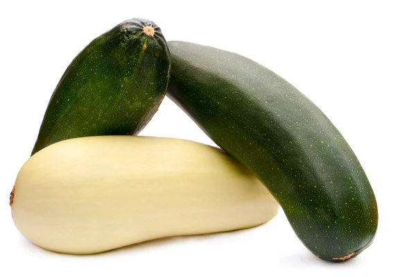 Zucchini über Weiß — Stockfoto