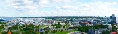 Panorama view of Tallinn clipart