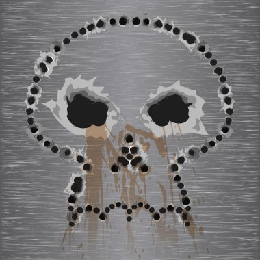 Skull of the holes clipart