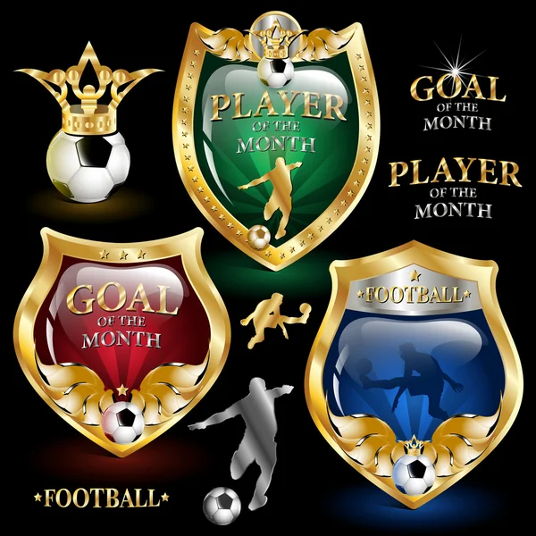 Емблема футбольного — стоковий вектор