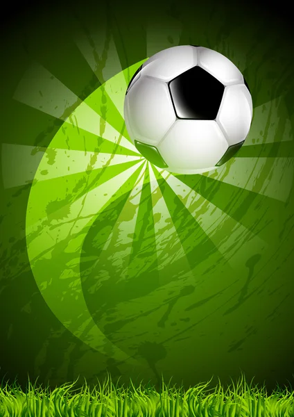 Grunge soccer ball background — Stock Vector