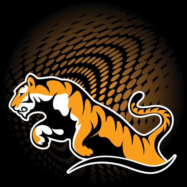 Tigre en saut — Image vectorielle
