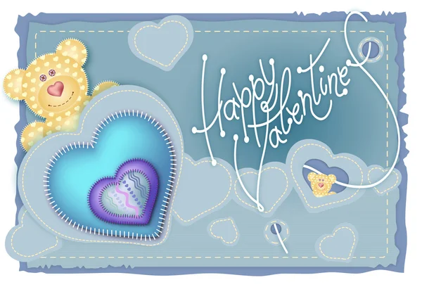 Tarjeta de felicitación Valentine — Archivo Imágenes Vectoriales