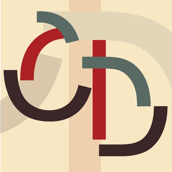 Alfabetet "c, d" — Stock vektor