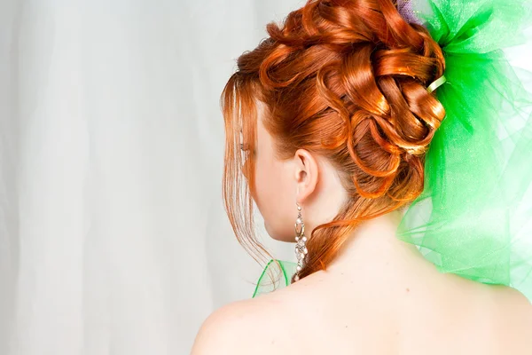 Hairdress of the girl behind — Stock Photo, Image