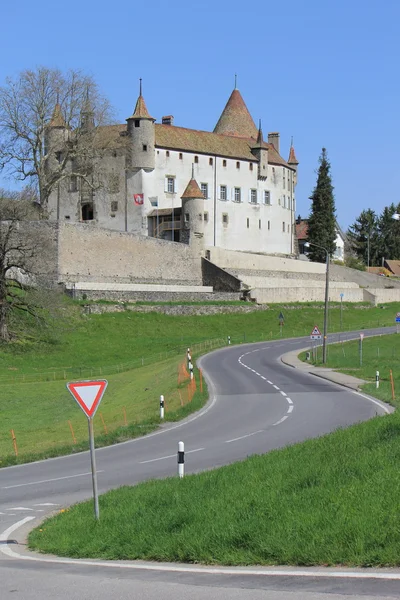 Antiguo castillo de Oron, cantón de Vaud, Suiza — Foto de Stock